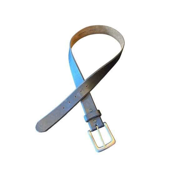 Oil Tanned Harness Leather Belt With Silver Buckle Western Cowboy Equestrian - Picture 1 of 7